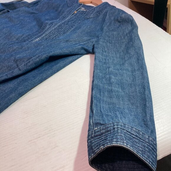 Michael Kors Womens Vintage Blue Denim Open Duster Jacket Size 8 Western - Picture 4 of 8